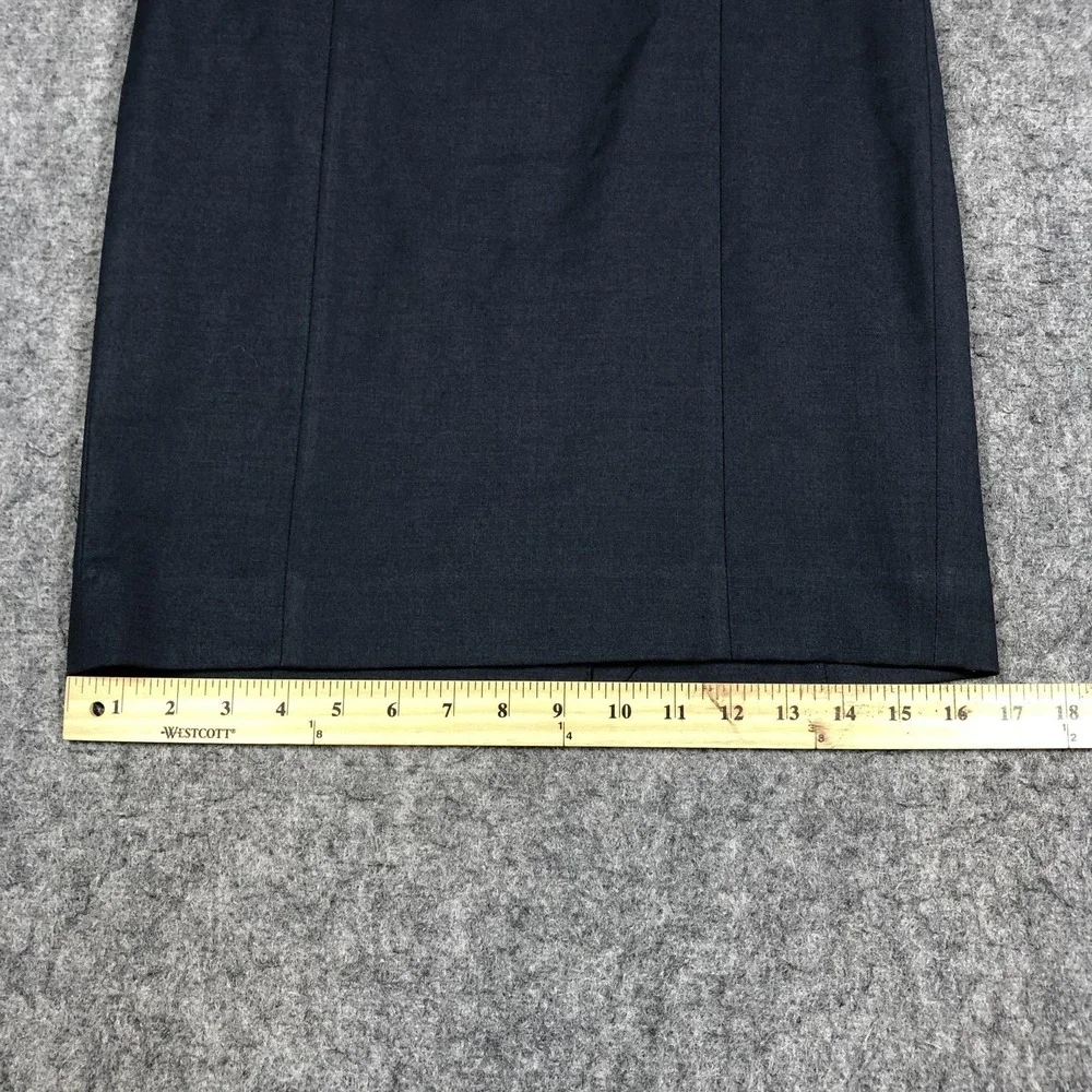 The Limited Skirt Womens 0 Blue Twill Pencil Knee Length Lined Stretch Career